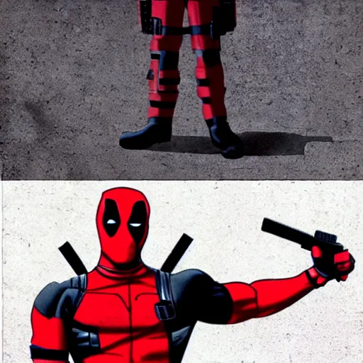 Image similar to deadpool in breaking bad.