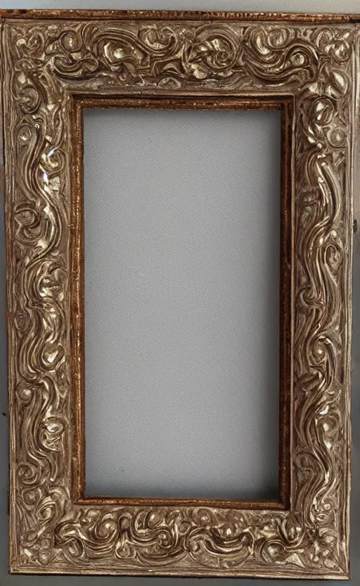 Prompt: metallic ornamental frame