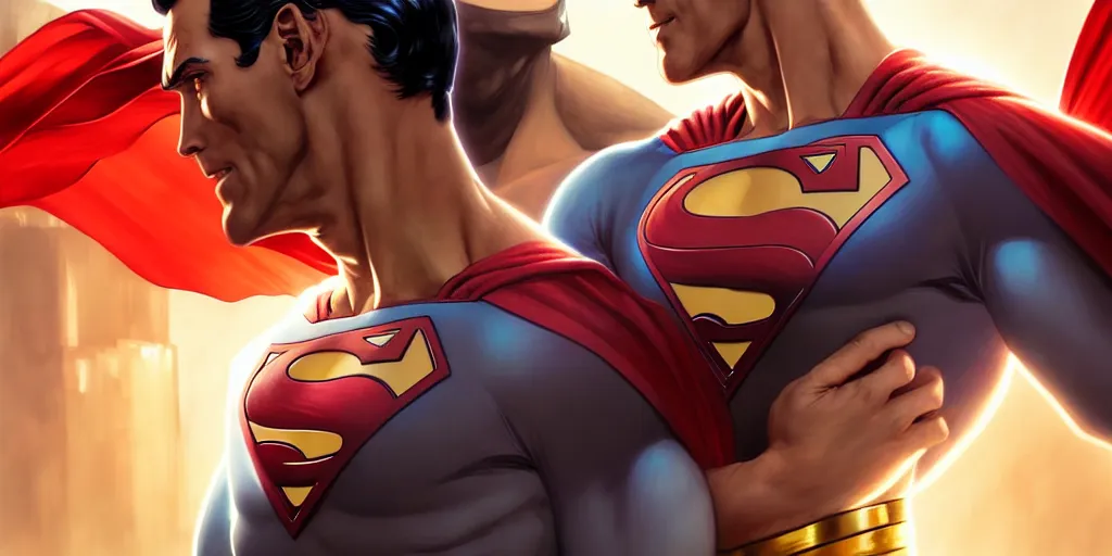 Prompt: ultra realistic illustration, handsome saitama vs superman. intricate, elegant, highly detailed, digital painting, artstation, concept art, smooth, sharp focus, illustration, art by artgerm and greg rutkowski and alphonse mucha and wlop