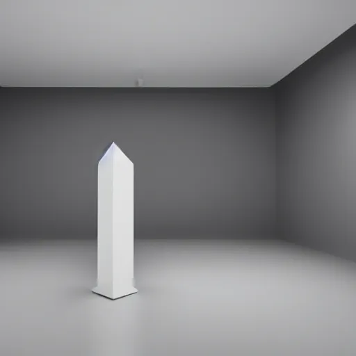 Image similar to a minimalistic filmstill of a readymade object in a museum, empty white room, in the style of Marcel Duchamp