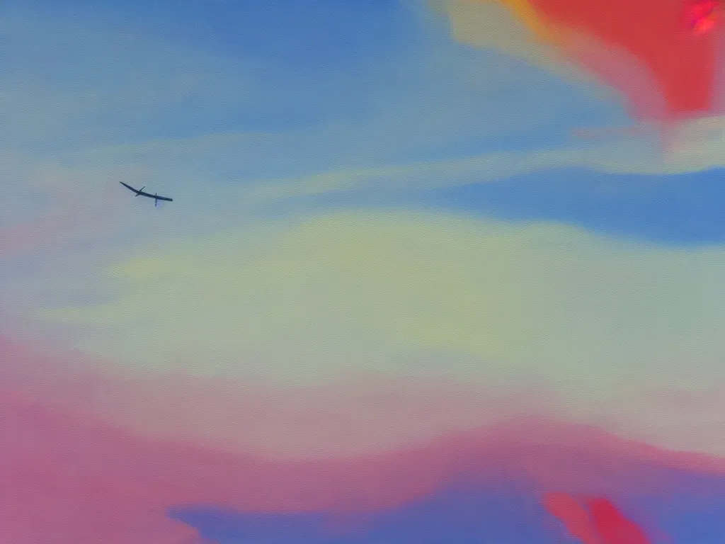 Image similar to a blurry image of a plane flying in the sky, an abstract painting by ronnie landfield, featured on unsplash, color field, matte background, smokey background, 3 8 4 0 x 2 1 6 0