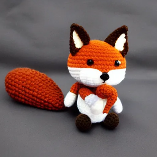 Image similar to cute fox Amigurumi