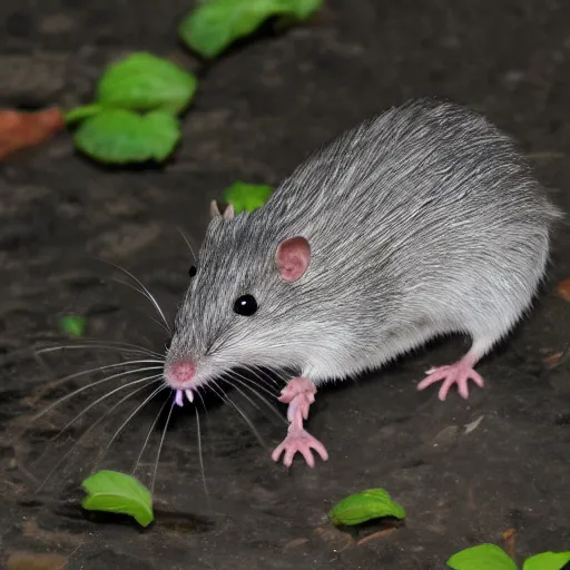 Prompt: elusive white drain rat