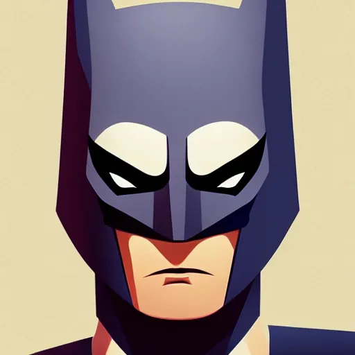 Image similar to face icon stylized minimalist batman : the animated series, loftis, cory behance hd by jesper ejsing, by rhads, makoto shinkai and lois van baarle, ilya kuvshinov, rossdraws global illumination