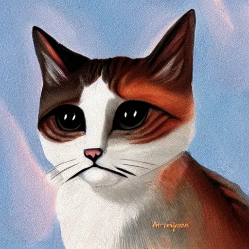 Image similar to cat theme logo, cat theme banner, cat design, a smiling cat, art photography style, trending on artstation, warm light, lovely and cute, fantasy art, 8 k resolution, cynical realism