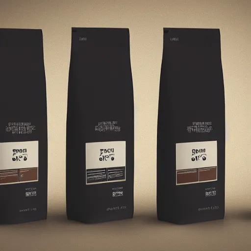 Prompt: original design concept of a minimalist packaging for coffee beans, studio lighting, minimalist style