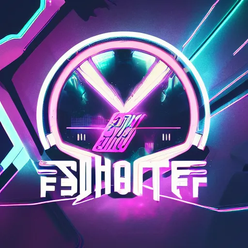 scifi logo for a synthwave music producer, digital | Stable Diffusion ...