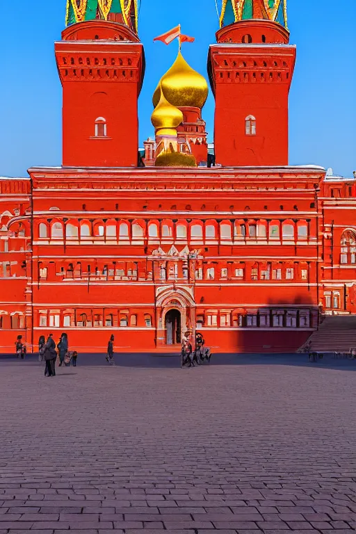 Prompt: photography by ando tadao, kremlin, red square, building with bricks, sharp focus, golden ratio, volumetric light, symmetry, ultra realistic, 8 k