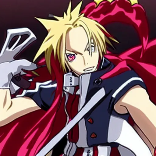 Image similar to edward elric as a guilty gear character, anime