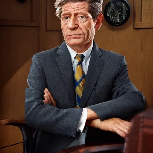 Prompt: stunning award winning hyperrealistic hdr 8 k highly detailed portrait photo of principal skinner as a real human