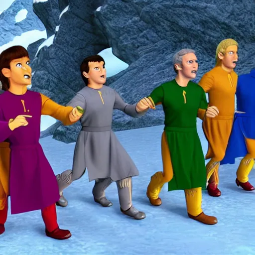 Prompt: The Wiggles in Lord of the Rings