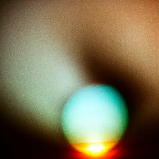 Prompt: a face through a macro lens, f1.4, sunrise, pinhole, long exposure,