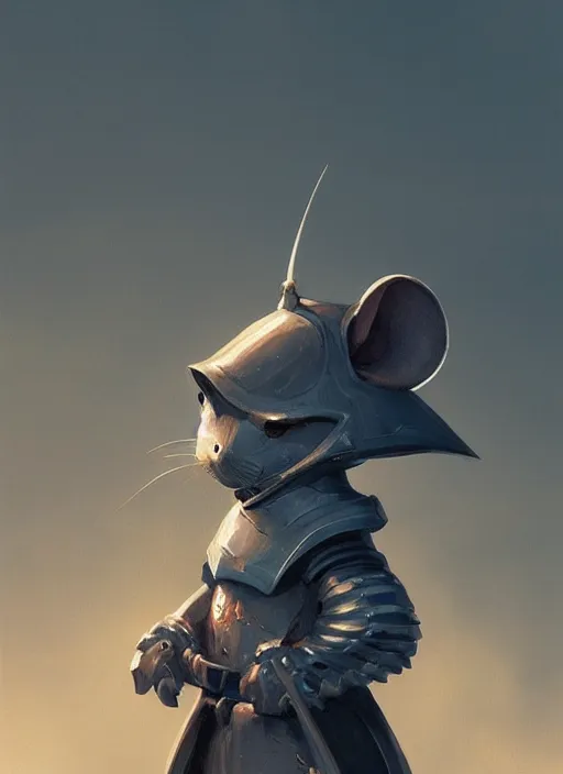 Image similar to portrait, cute mouse as a knight, dramatic lighting, cinematic, establishing shot, extremly high detail, foto realistic, cinematic lighting, post processed, concept art, artstation, matte painting, style by eddie mendoza, raphael lacoste, alex ross