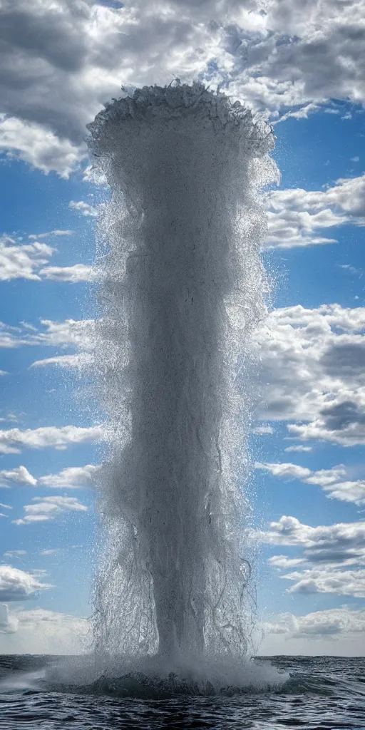 Image similar to water tornado, photorealistic, highly detailed, sharp focus, new york