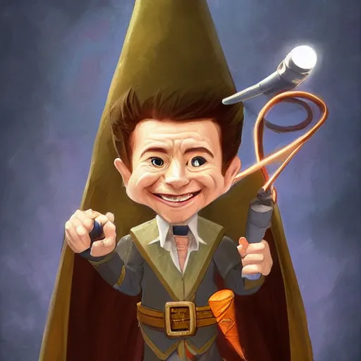 Prompt: cute little anthropomorphic rick astley, wielding a mic, tiny, small, short, wizard robe, cute and adorable, pretty, beautiful, dnd character art portrait, matte fantasy painting, deviantart artstation, by jason felix by steve argyle by tyler jacobson by peter mohrbacher, cinema