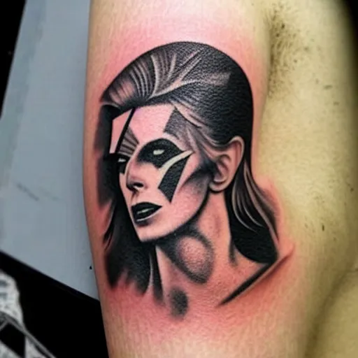 Image similar to tattoo of david bowie