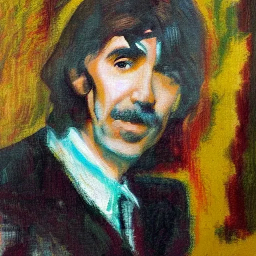 Image similar to impressionist era portrait of george harrison