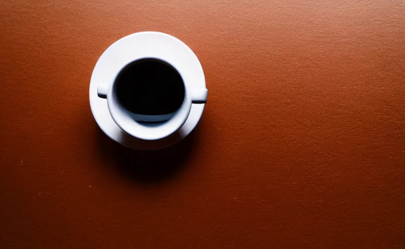 Prompt: top view of a coffee, natural light, cinematic lighting, 8 k