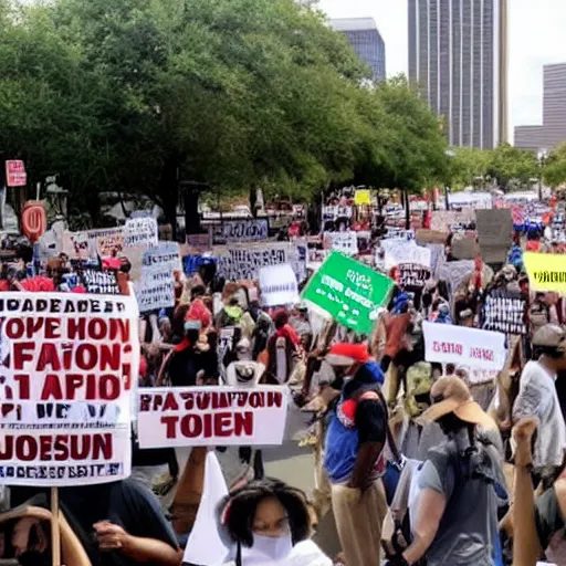 Image similar to protest agains the government in houston tx