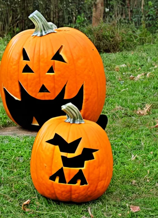 Prompt: tapir animal as a pumpkin, animal tapir, vegetable, pumpkin