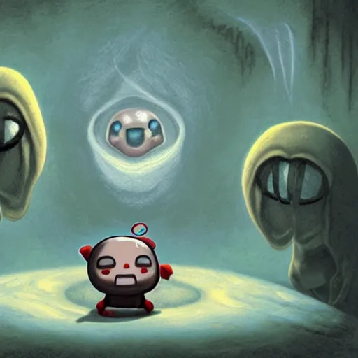 Prompt: the binding of isaac, surrealism