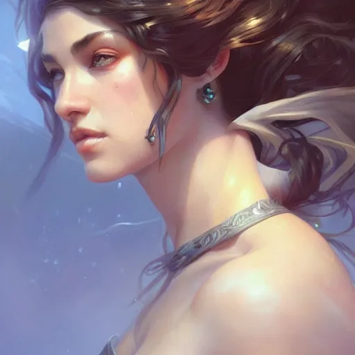 Image similar to beautiful, strong, mixed race, female face, fantasy, highly detailed, digital painting, artstation, concept art, smooth, sharp focus, illustration, art by artgerm and greg rutkowski and alphonse mucha