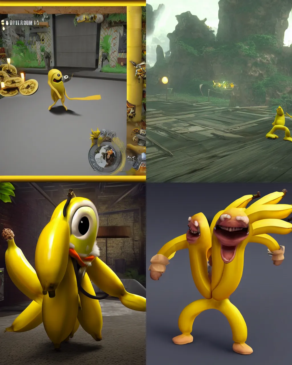 Prompt: Banana as a boss in a game, Unreal Engine