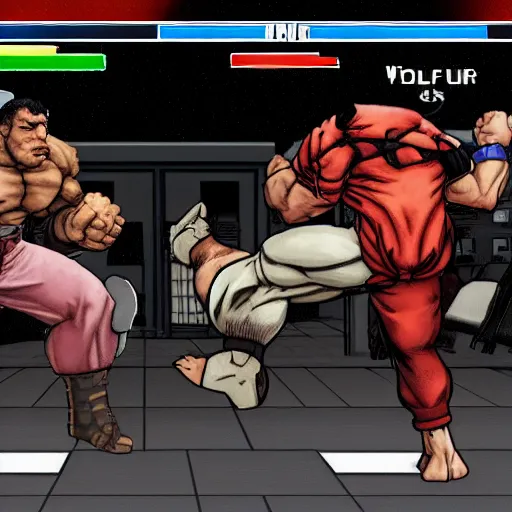 Image similar to wolf vs the punisher in street fighter