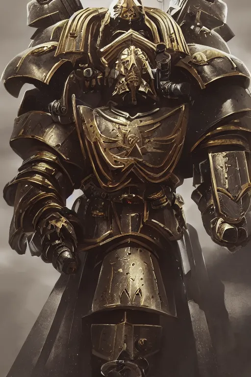 Image similar to armor portrait heros warhammer 4 0 k horus heresy fanart - the primarchs emperor by johannes helgeson animated with vfx concept artist & illustrator global illumination ray tracing hdr fanart arstation zbrush central hardmesh 8 k octane renderer comics stylized