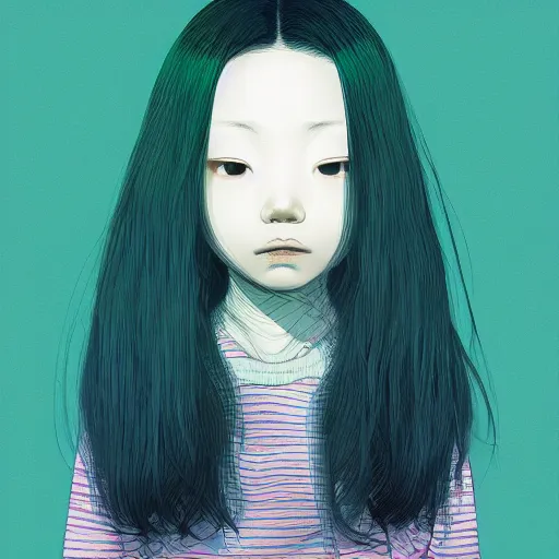 Image similar to a portrait of a girl by inio asano, beeple and james jean, aya takano color style, 4 k, super detailed