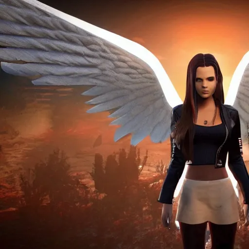 Image similar to high quality screenshot of upcoming Angel (BTVS) video game for PS5, Xbox Series X and PC