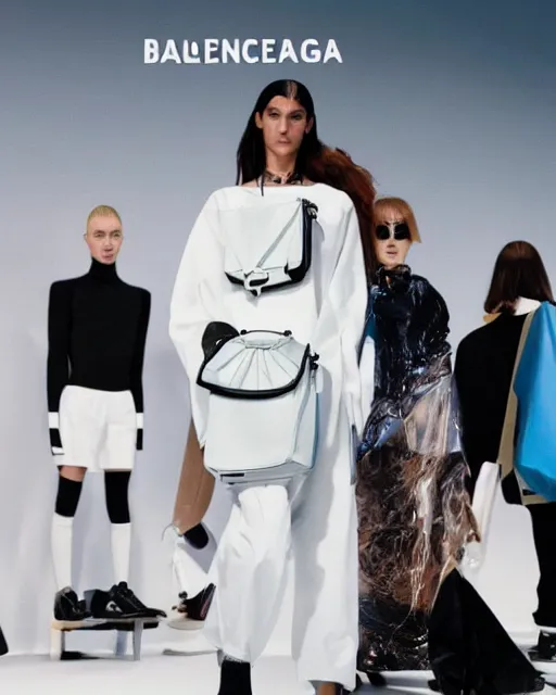 Image similar to leaked screenshot of Balenciaga's 2033 campaign