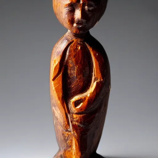 Image similar to detailed human figurine carved in amber