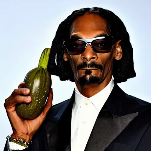 Prompt: snoopdogg holding an eggplant