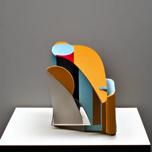 Prompt: abstract sculpture, in the style of bauhaus