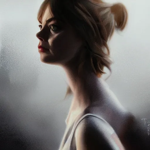 Image similar to fashion model emma stone ,digital art photorealistic art by greg rutkowski by wlop high detail comic sharp vector lineart dramtic lighting artstation by trevor henderson by rossd raws cinematic dramatic