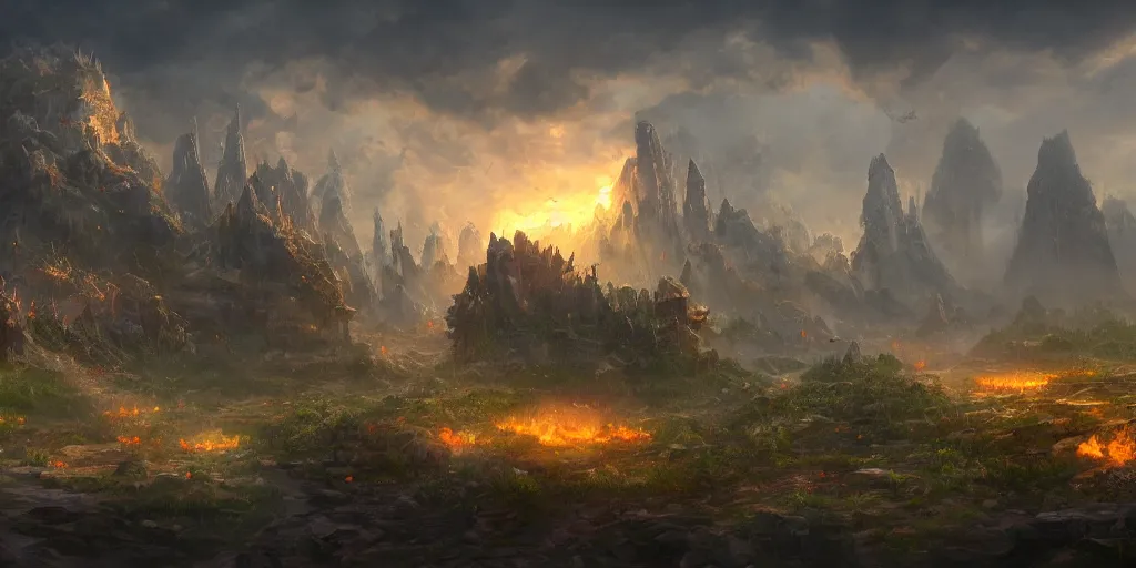 meteorite  Landscape, Fantasy landscape, Scenery