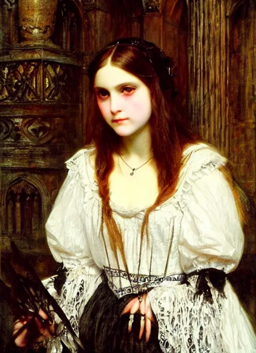 Image similar to gothic princess portrait. by william henry hunt * *, highly detailded