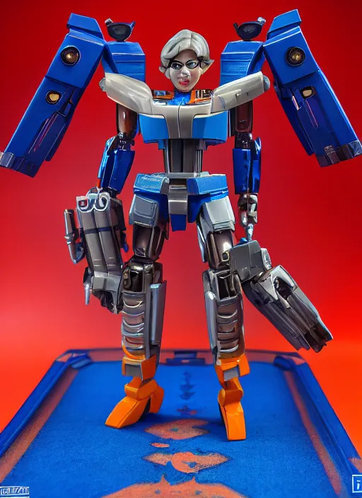 Image similar to Transformers Autobot Velma Dinkley action figure from Transformers: Robots in Disguise (2015), symmetrical details, by Hasbro, Takaratomy, tfwiki.net photography, product photography, official media