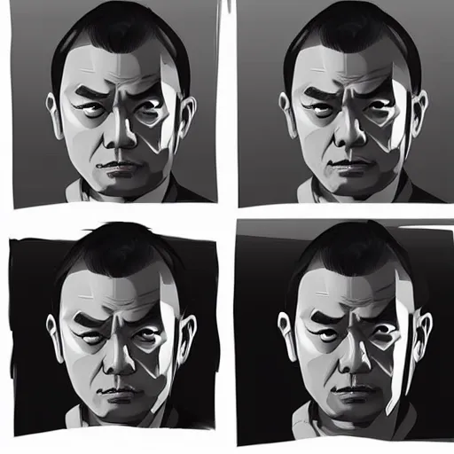 Prompt: concept art of ken watanabe, vector art, by cristiano siqueira, brush hard, highly detailed, artstation, high quality