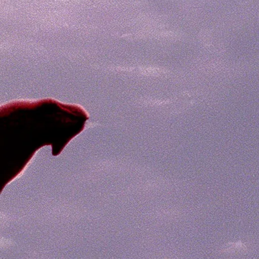 Image similar to scp - 1 1 2 4 1 7, strange creature in the sky above london, film still from the movie directed by denis villeneuve with art direction by zdzisław beksinski, close up, telephoto lens