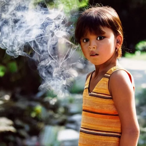 Prompt: dora the explorer smoking a cigarette