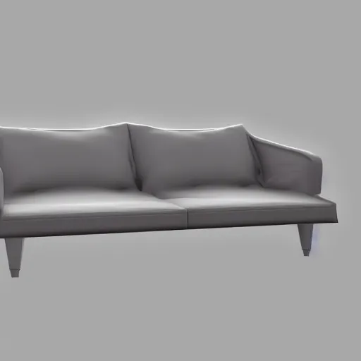 Image similar to couch, ultra low - poly 3 d model, rendered in octane, ambient occlusion