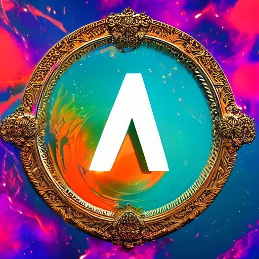 Image similar to a and w vaporwave logo, digital art, cosmic, 3 d high definition, trending on art station, photorealistic, high resolution, 8 k, octane, hyper detailed, insane details, intricate, elite, ornate, elegant trend, highly detailed and intricate, sharp focus, photography, unreal engine