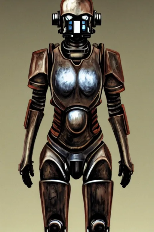 Image similar to gillian anderson as a warforged