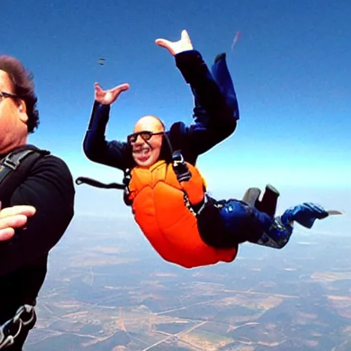 Image similar to danny devito skydiving