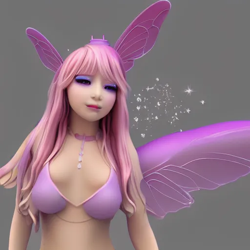 Prompt: ethereal ice cream faerie princess anime 3D render 4k resolution