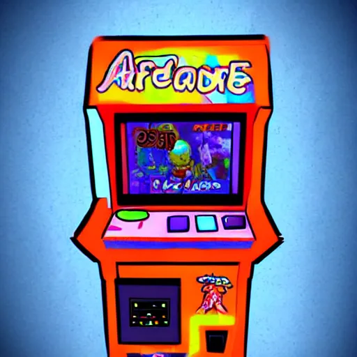 Image similar to arcade machine, art by ocellus_services + francy_artist + artofsephy,