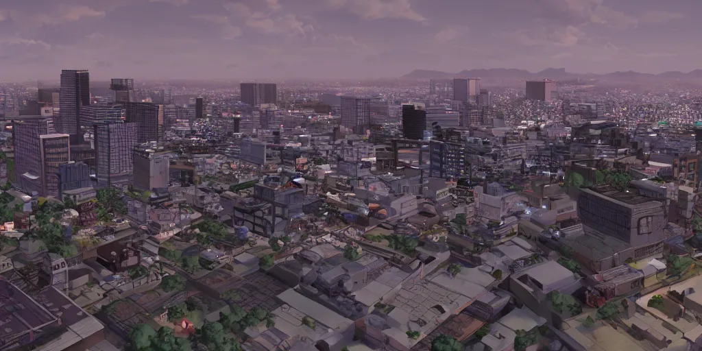 Prompt: Fukuoka City, cinematic lighting, detailed oil painting, unreal 5 render, 8k