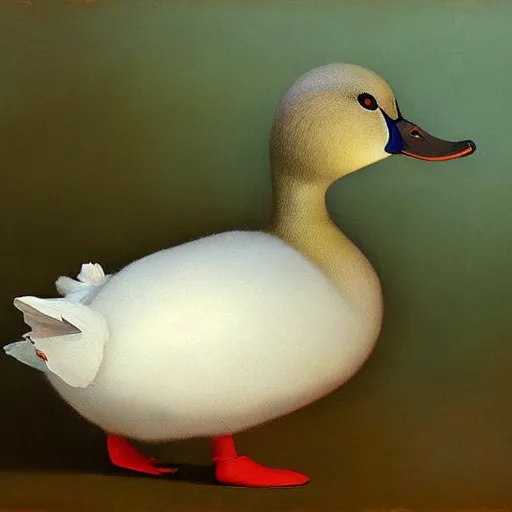 Image similar to a duck on the prowl oil painting ray caesar